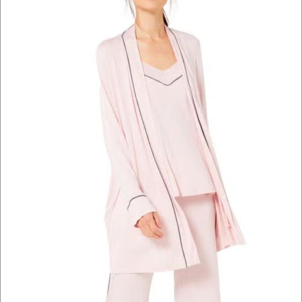 A Pea In The Pod Maternity Nursing 3 Piece Pajama Set Size Small Pink Sleepwear